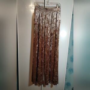 L'agence Velvet Wide Leg Stretch Weist Beige Pants Sz M Tall